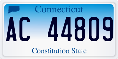 CT license plate AC44809
