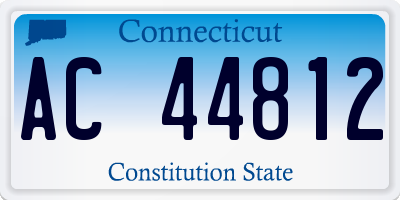 CT license plate AC44812