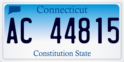 CT license plate AC44815