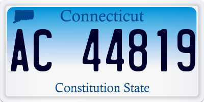 CT license plate AC44819