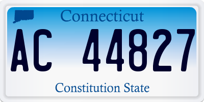 CT license plate AC44827