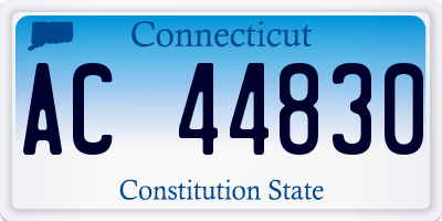 CT license plate AC44830