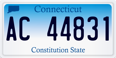 CT license plate AC44831
