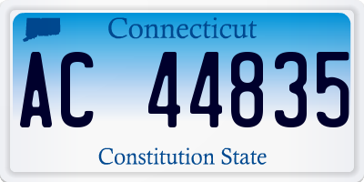 CT license plate AC44835