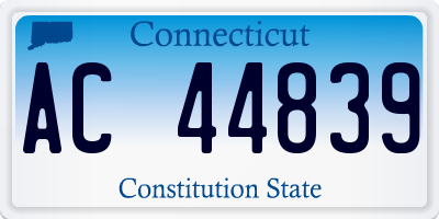 CT license plate AC44839
