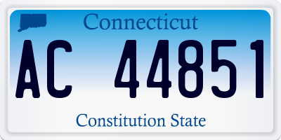 CT license plate AC44851