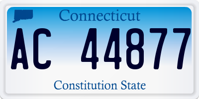 CT license plate AC44877
