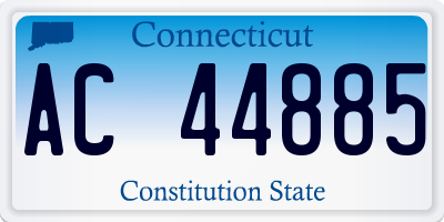 CT license plate AC44885