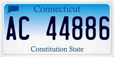 CT license plate AC44886