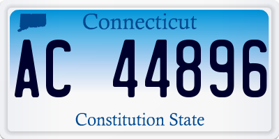 CT license plate AC44896