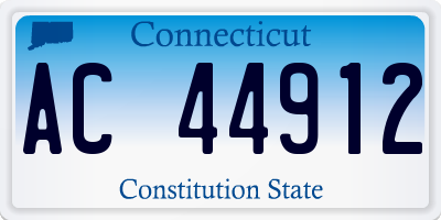 CT license plate AC44912