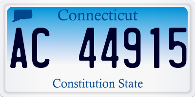 CT license plate AC44915
