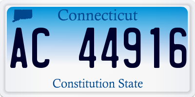 CT license plate AC44916