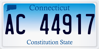 CT license plate AC44917