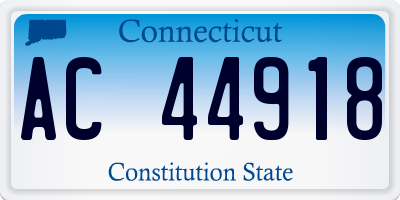 CT license plate AC44918