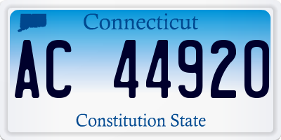 CT license plate AC44920