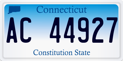 CT license plate AC44927