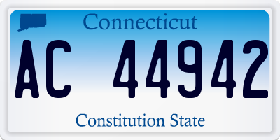 CT license plate AC44942