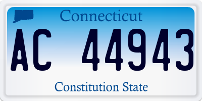 CT license plate AC44943