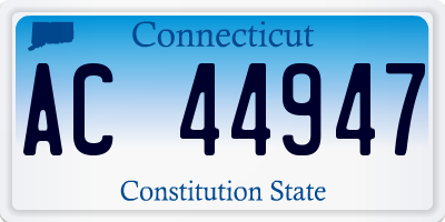 CT license plate AC44947