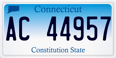 CT license plate AC44957