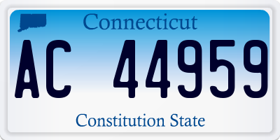 CT license plate AC44959
