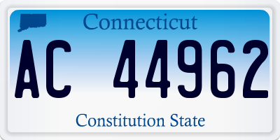 CT license plate AC44962