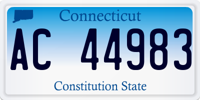 CT license plate AC44983
