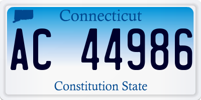 CT license plate AC44986