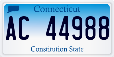 CT license plate AC44988