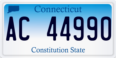 CT license plate AC44990