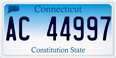 CT license plate AC44997
