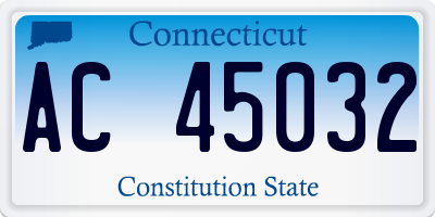 CT license plate AC45032