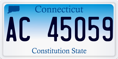 CT license plate AC45059