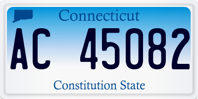 CT license plate AC45082