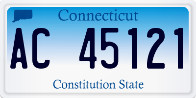 CT license plate AC45121