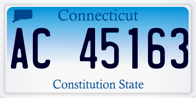 CT license plate AC45163