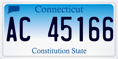 CT license plate AC45166
