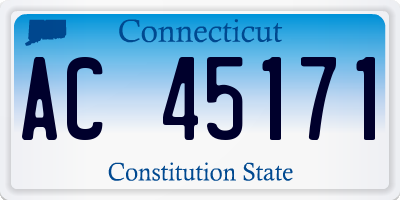 CT license plate AC45171