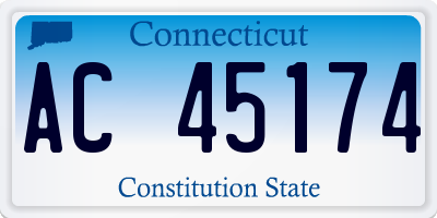 CT license plate AC45174