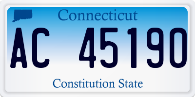 CT license plate AC45190