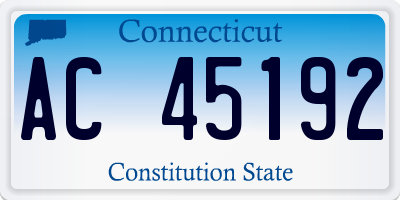 CT license plate AC45192