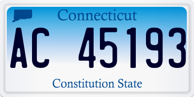 CT license plate AC45193