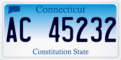 CT license plate AC45232