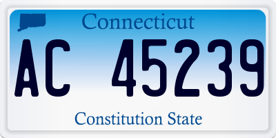 CT license plate AC45239
