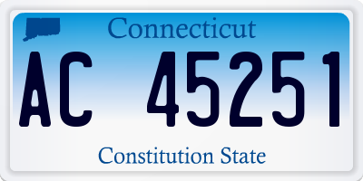 CT license plate AC45251