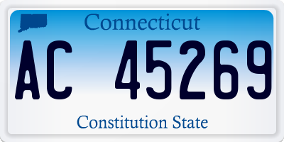 CT license plate AC45269