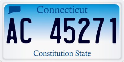 CT license plate AC45271