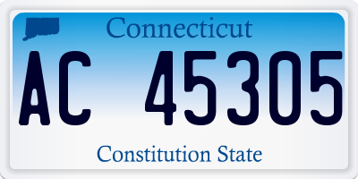 CT license plate AC45305