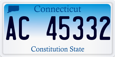 CT license plate AC45332